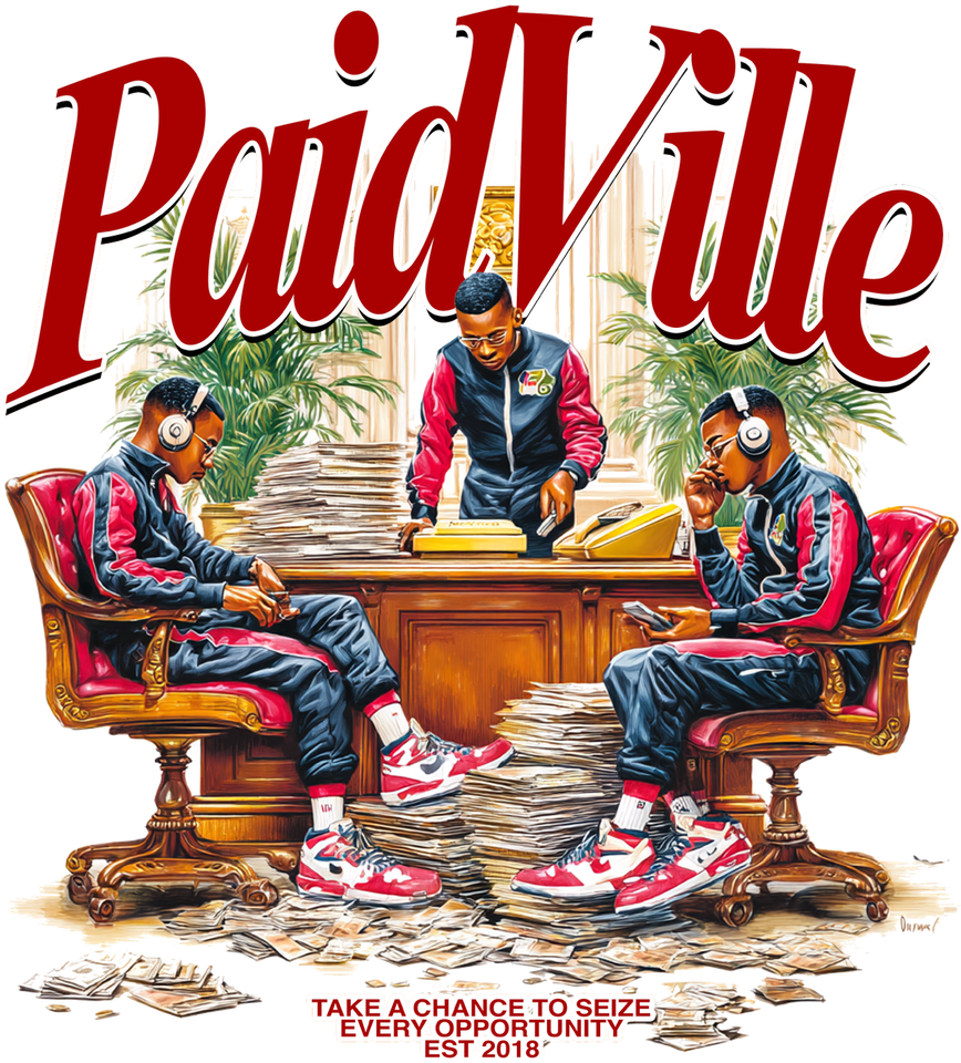 PaidVille founders at the desk — Take a chance to seize every opportunity. Est. 2018